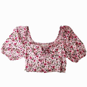 Juniors' Live To Be Spoiled Short Sleeve Keyhole Cutout Top, On or Off Shoulder